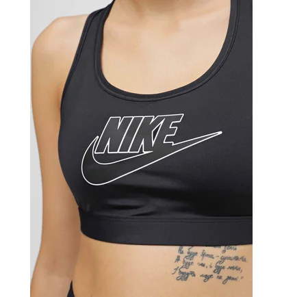 Топ женский Nike Swsh Med Spt Futura Bra Black FB4080-010