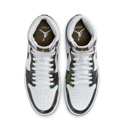 Кросівки чоловічі Air Jordan 1 High Golf White/Olive DQ0660-300