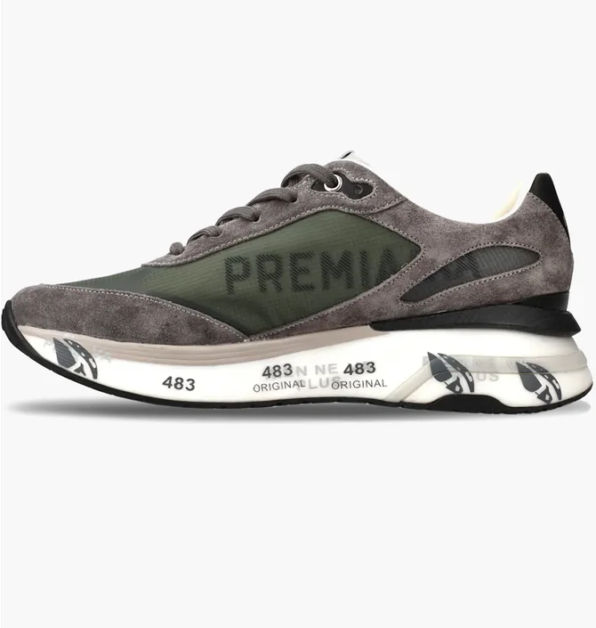 Кроссовки мужские Premiata Moerun Grey/Green MOERUN-7106