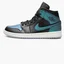 Кроссовки женские Air Jordan Wmns 1 Mid Black/Turquoise BQ6472-009