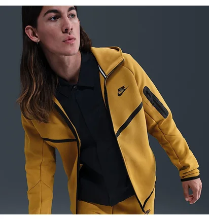 Толстовка мужская Nike Tech Fleece Fz Wr Yellow HV0949-352