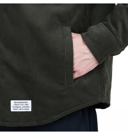 Куртка унісекс Neighborhood Cord Western Jacket Green 222UTNH-SHM03