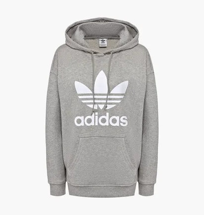 Толстовка женская Adidas Trefoil Hoodie Grey FM3304