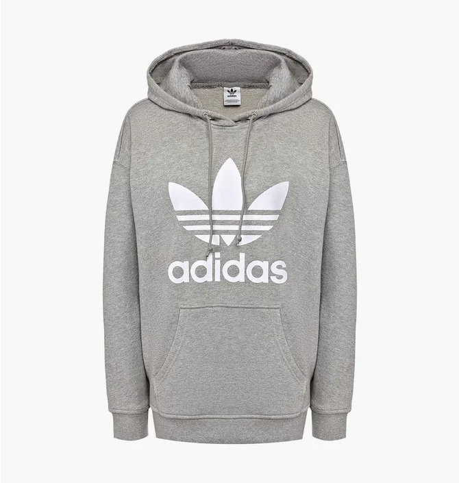 Толстовка женская Adidas Trefoil Hoodie Grey FM3304