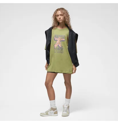 Футболка женская Nike Oversized Short Sleeve Tee Heritage Olive FD7208-340