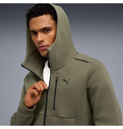 Толстовка мужская Puma Tech Full-Zip Olive 634415-81
