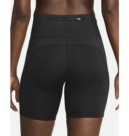 Шорти жіночі Nike Tight Mid-Rise Ribbed-Panel Running Shorts With Pockets Black DX2951-010