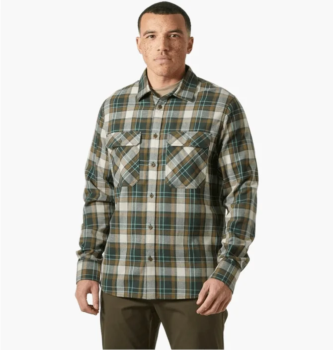 Рубашка мужская Helly Hansen Lokka Organic Flannel Ls Green 62731-418
