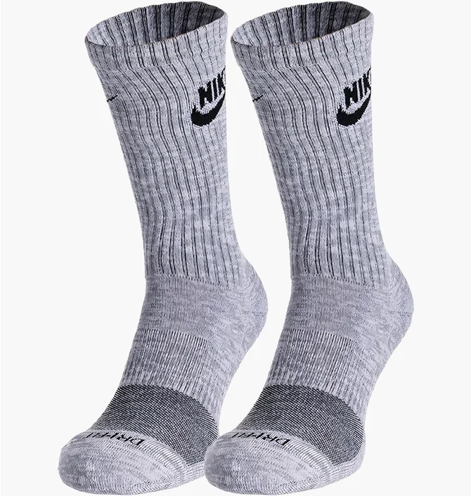 Шкарпетки унісекс Nike Everyday Plus Cush Crew Grey (1 пара) DH3778-073
