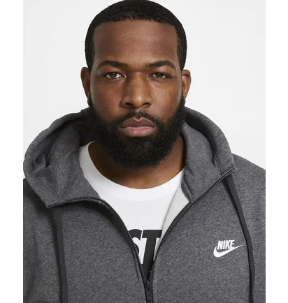 Толстовка чоловіча Nike M Nsw Club Hoodie Fz Bb Grey BV2645-071