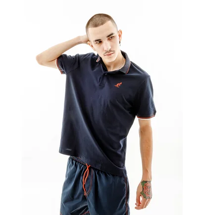 Поло мужское AUSTRALIAN 2-Stripe Pique Polo - R-Fit Blue LSUPO0005-200C