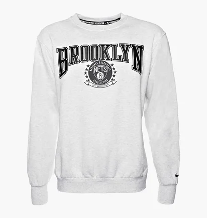 Свитшот мужской Nike Bkn M Nk Flc Crew Cts 75 Nba White DJ2795-051