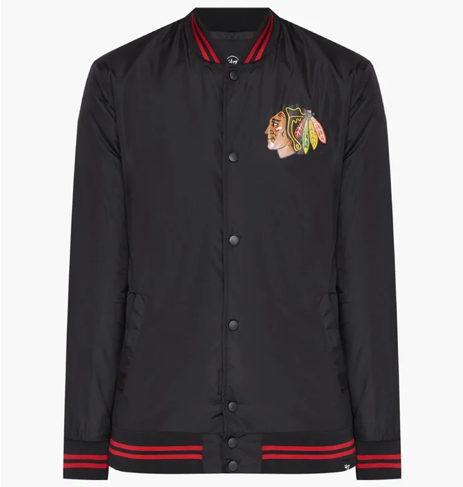 Бомбер мужской 47 Brand Nhl Chicago Blackhawks Core Po Black 570568JK-FS