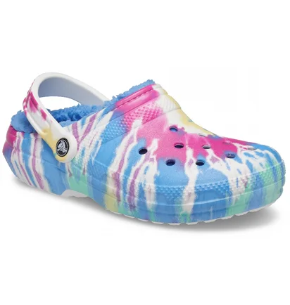 Тапочки унисекс CROCS Classic Lined Tie-Dye Clog Multi 206341-4SO