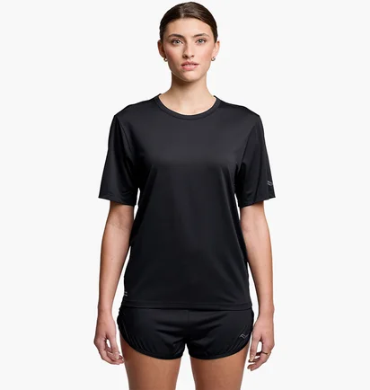 Футболка женская Saucony Stopwatch Short Sleeve Black SAW800484-BK
