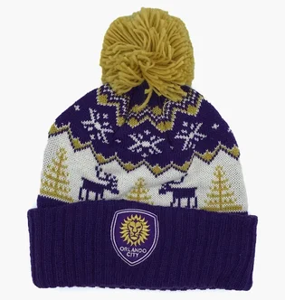 Шапка унисекс Adidas Nba Reindeer Golden State Warriors Cuffed Pom Beanie Violet/White KX06Z