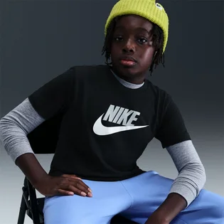 Футболка детская Nike Sportswear Older Kids T-Shirt Black HQ4510-010