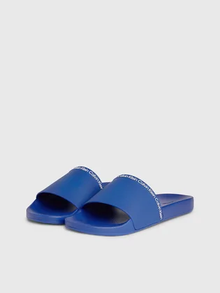 Тапочки мужские Calvin Klein Logo Sliders Blue HM0HM00981C41