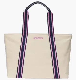 Сумка жіноча Victoria's Secret Signature Canvas Tote Beige BB2024BG105053VS