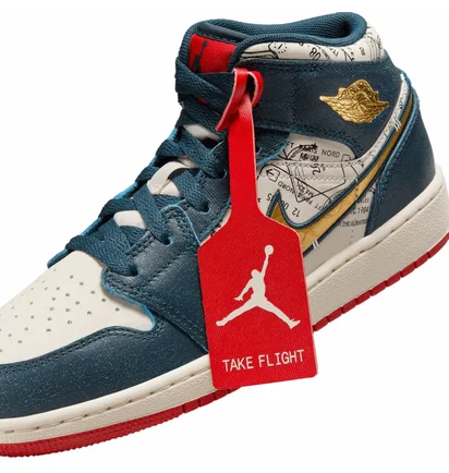 Кросівки дитячі Air Jordan 1 Mid Se Blue/White FN1353-400
