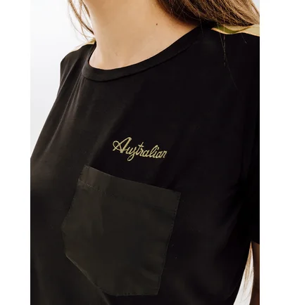 Футболка женская AUSTRALIAN Gold Tape Jersey V Tee Black LSDTS0028-003