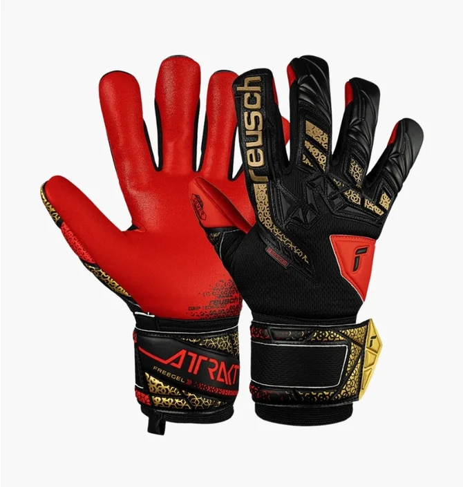 Рукавиці дитячі Reusch Attrakt Freegel Black/Red 55-70-235-7075