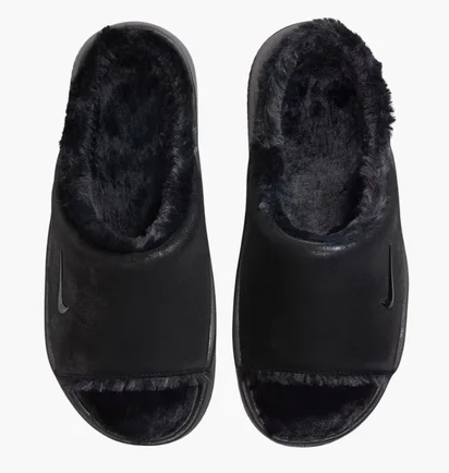 Тапочки жіночі Nike Calm Elevation Fur Black HV8560-001