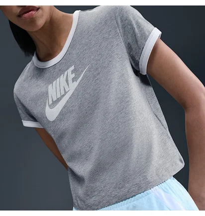 Футболка женская Nike Short-Sleeve Ringer Grey IF4072-063