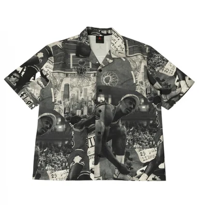Рубашка мужская Air Jordan Essentials Printed Camp Tee Grey FV7311-133