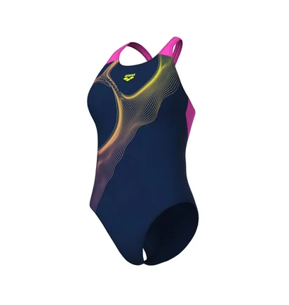 Купальник жіночий Arena Ripples Swimsuit V Back B Blue 009021-780