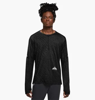 Лонгслив мужской Nike Dri-Fit Element Trail Half Zip Black CZ9056-010