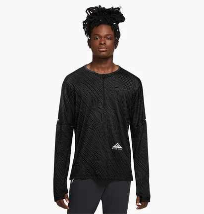 Лонгслів чоловічий Nike Dri-Fit Element Trail Half Zip Black CZ9056-010
