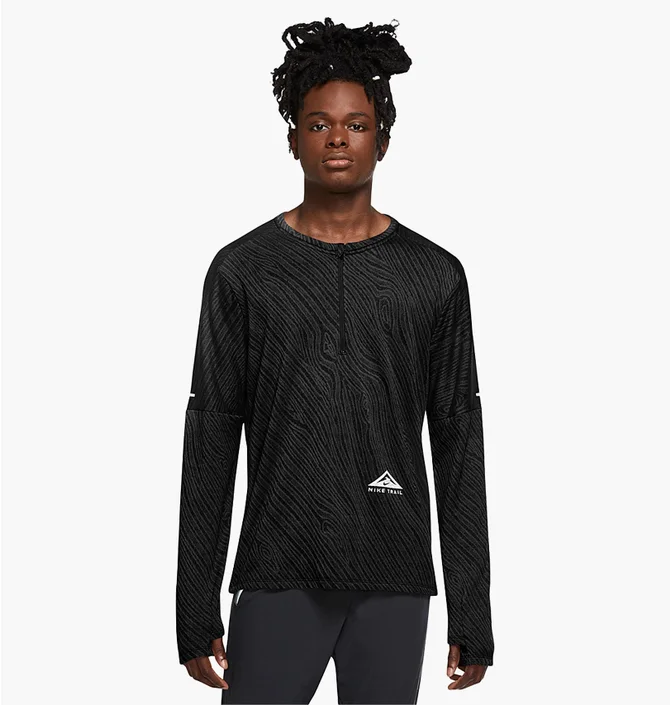 Лонгслів чоловічий Nike Dri-Fit Element Trail Half Zip Black CZ9056-010