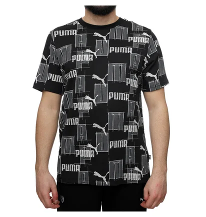 Футболка чоловіча Puma Ess+ Logo Lab Aok Tee Black/Grey 678982-01