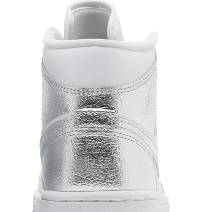Кроссовки женские Air Jordan 1 Mid Se Metallic/White FN5031-100