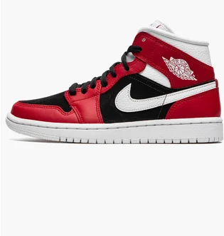 Кросівки жіночі Air Jordan Wmns 1 Mid Red/Black BQ6472-601