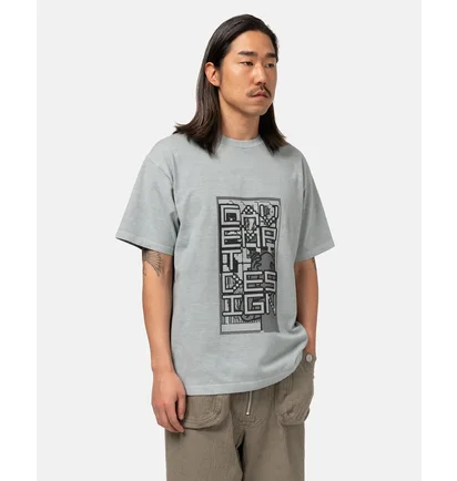 Футболка мужская Cav Empt Short Sleeve Mock Neck Grey CES27T08