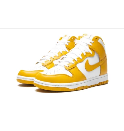 Кроссовки женские Nike Dunk High Wmns White/Yellow DD1869-106