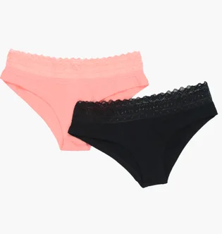 Трусики жіночі Manoukian Shorty Black/Pink (2 шт) 12890483-1