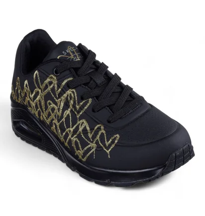Кросівки жіночі Skechers Uno - Golden Heart Black 177975-BKGD