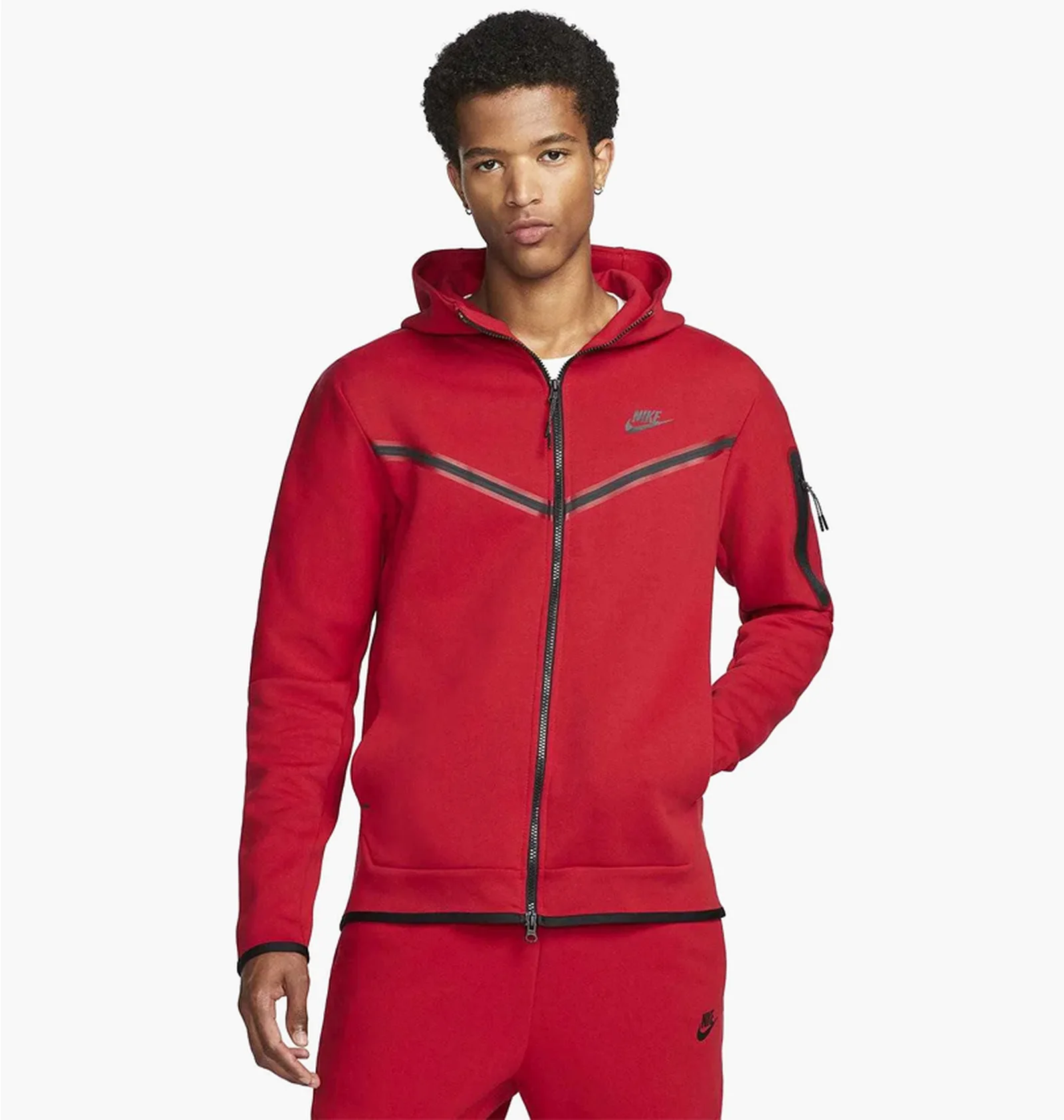 ᐉ Толстовка чоловіча Nike Nsw Tch Flc Hoodie Fz Wr Red Cu4489-687