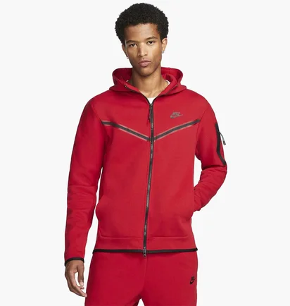Толстовка чоловіча Nike Nsw Tch Flc Hoodie Fz Wr Red Cu4489-687