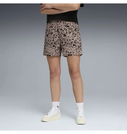 Шорти жіночі Puma Ess Animal Print High-Rise Brown/Black 691823-88