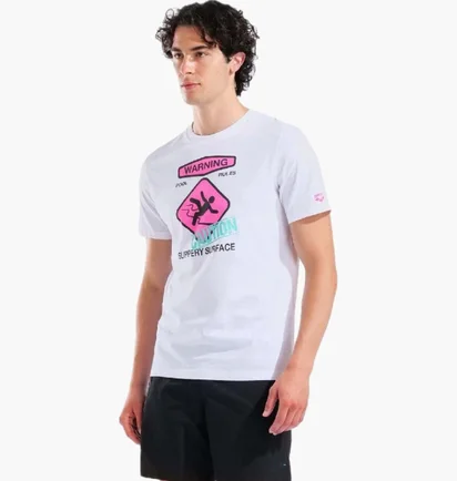 Футболка мужская Arena Slippery Surface Print White 011332-100