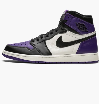 Кроссовки мужские Air Jordan 1 Retro Black/Violet 555088-501