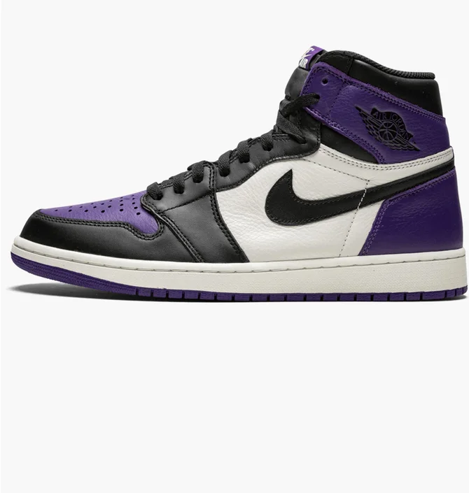 Кроссовки мужские Air Jordan 1 Retro Black/Violet 555088-501