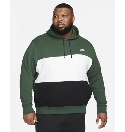 Худи мужское Nike Club Fleece MenS French Terry Color-Blocked Hoodie Green FB7415-323