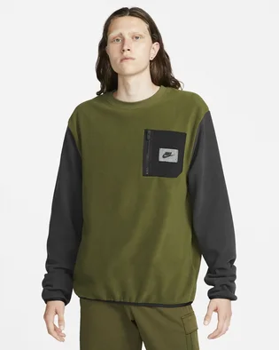 Свитшот мужской Nike M Nsw Spu Tf Polar Flc Crew Green Dq5104-326