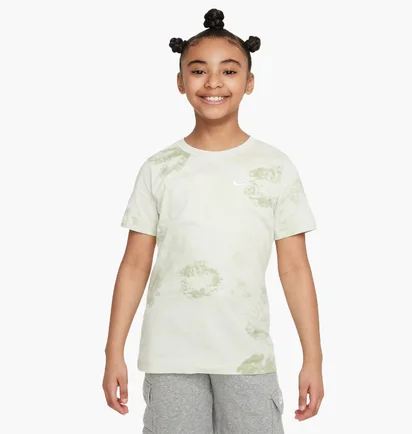 Футболка детская Nike K Nsw Tee Club Ssnl Aop Beige FN9612-022