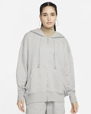 Толстовка жіноча Nike Sportswear Phoenix Fleece Oversized Full-Zip Hoodie Grey Dq5758-063